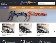 Tablet Screenshot of magothymotorcars.com